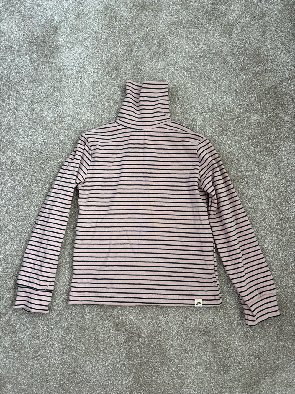 Little Road Co NWT Pink Green Stripe Knit Turtleneck Long Sleeve Pullover Top 5T